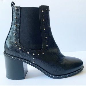 NAPOLEON LEATHER STUDDED ANKLE BOOTS